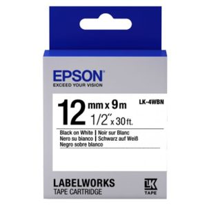 Nastro Originale Epson labelworks standard testo nero su fondo bianco