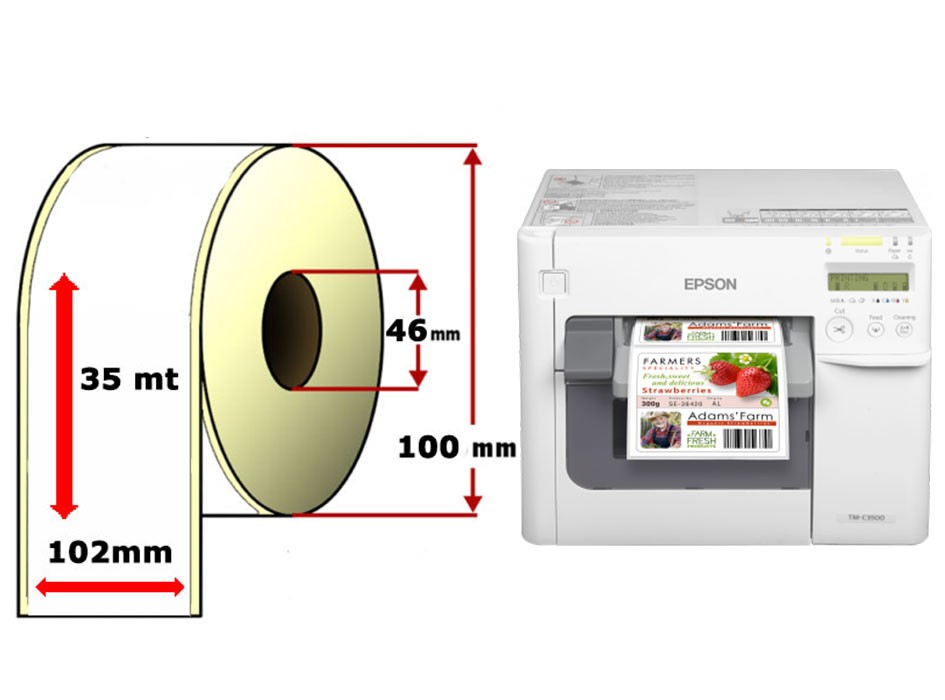 Etichette standard Epson per stampante EPSON Colorworks C3500/C4000e