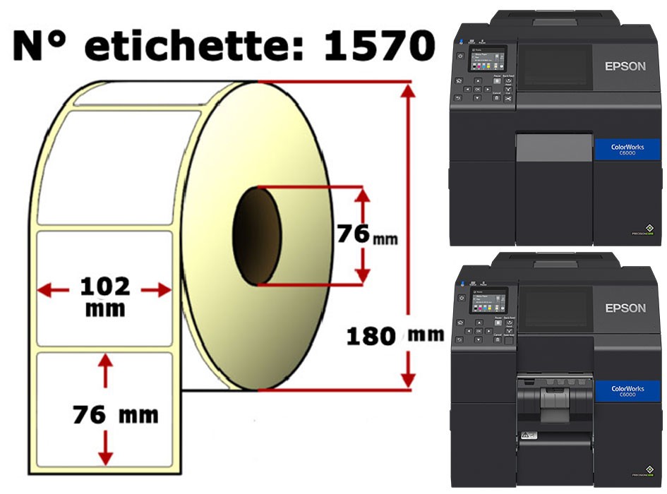 Etichette standard Epson per EPSON Colorworks C6000 Ae/Pe