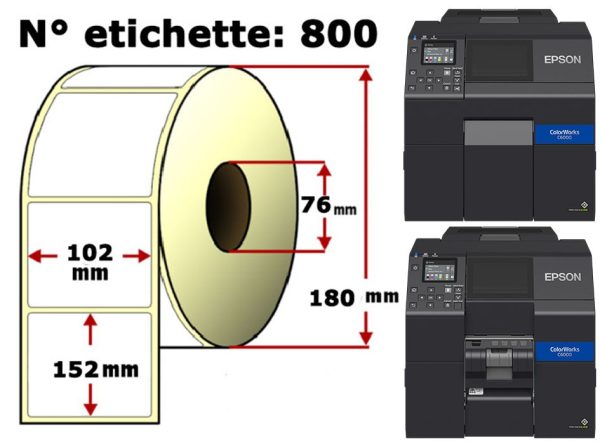 Etichette standard Epson per EPSON Colorworks C6000 Ae/Pe