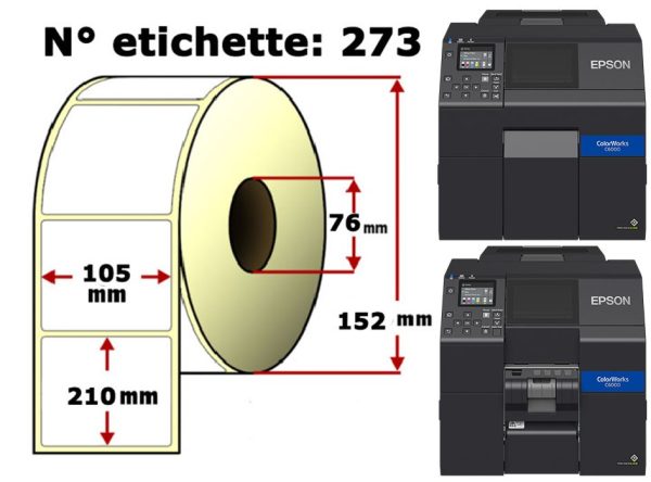 Etichette standard Epson per EPSON Colorworks C6000 Ae/Pe