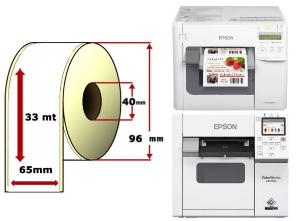 Etichette personalizzate per EPSON Colorworks C3500/C4000e