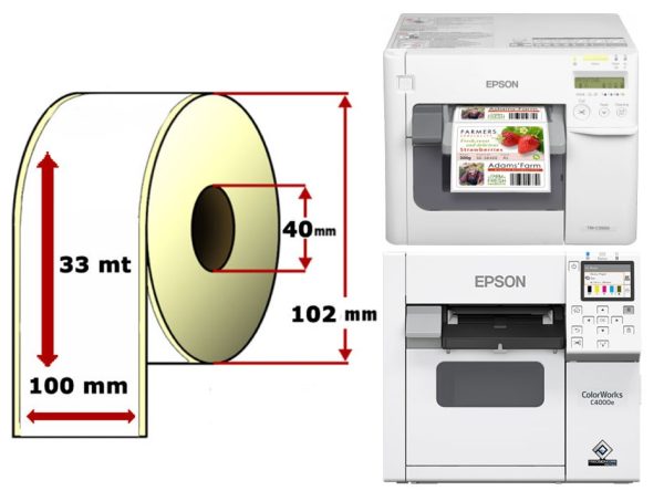 Etichette personalizzate per EPSON Colorworks C3500/C4000e