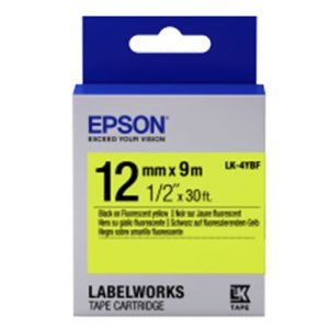 Nastro Originale Epson labelworks testo nero su fondo giallo Fluorescente